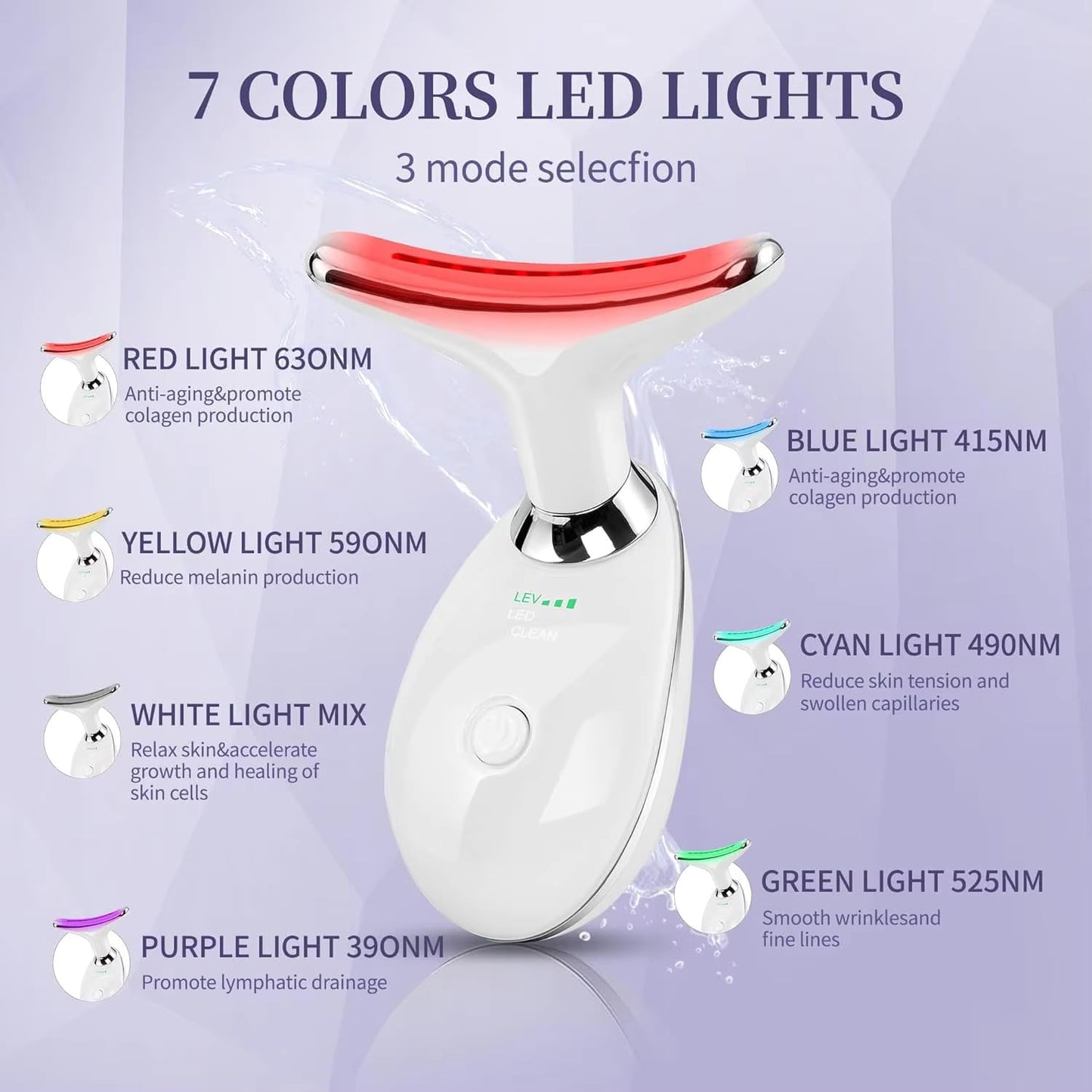7-in-1 LED Facial Massager & Neck Lifting Device