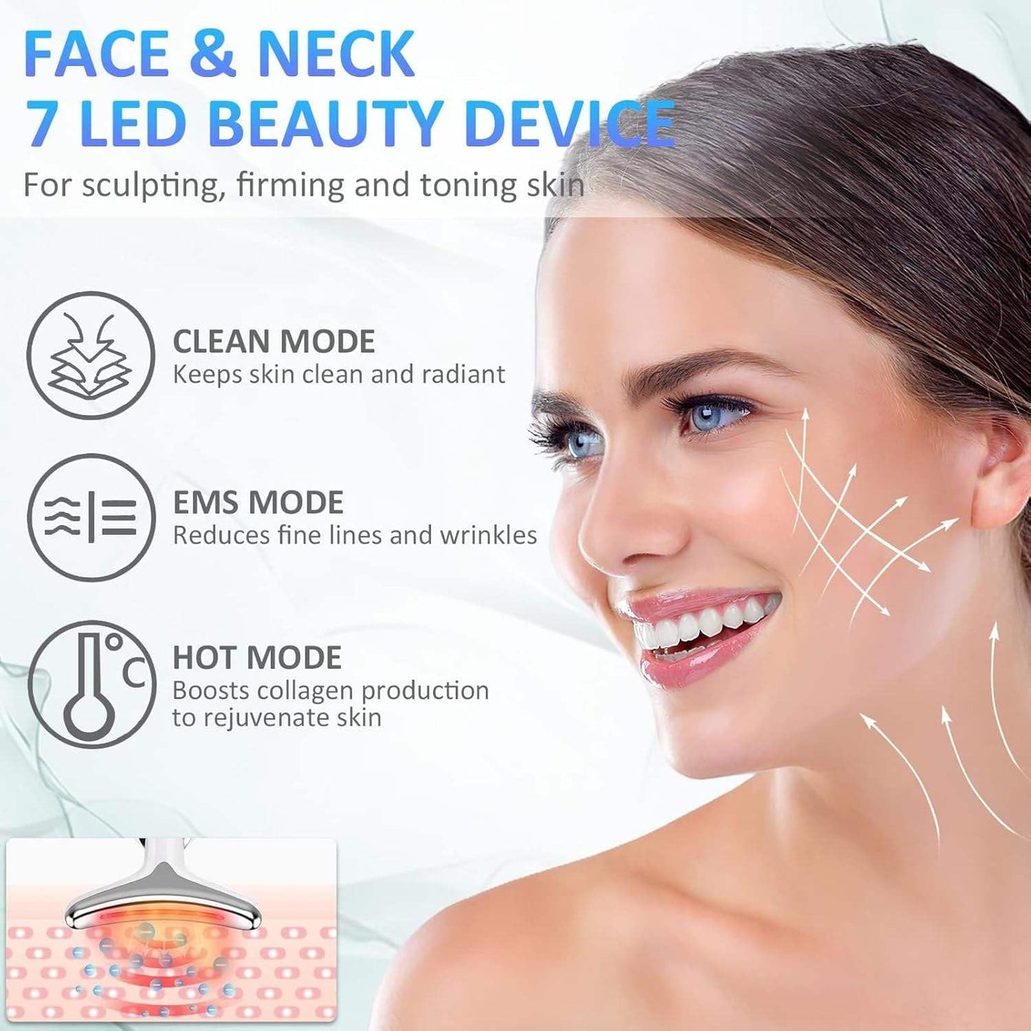 7-in-1 LED Facial Massager & Neck Lifting Device
