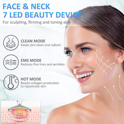 7-in-1 LED Facial Massager & Neck Lifting Device